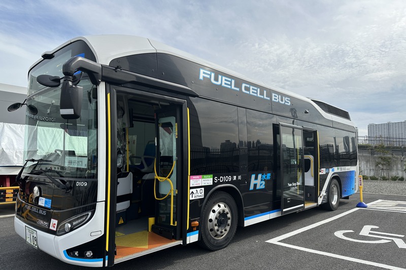 日本是亞洲發展氫能最為積極的國家，目前已經有上百台氫能巴士營運中。特派記者林海／攝影
