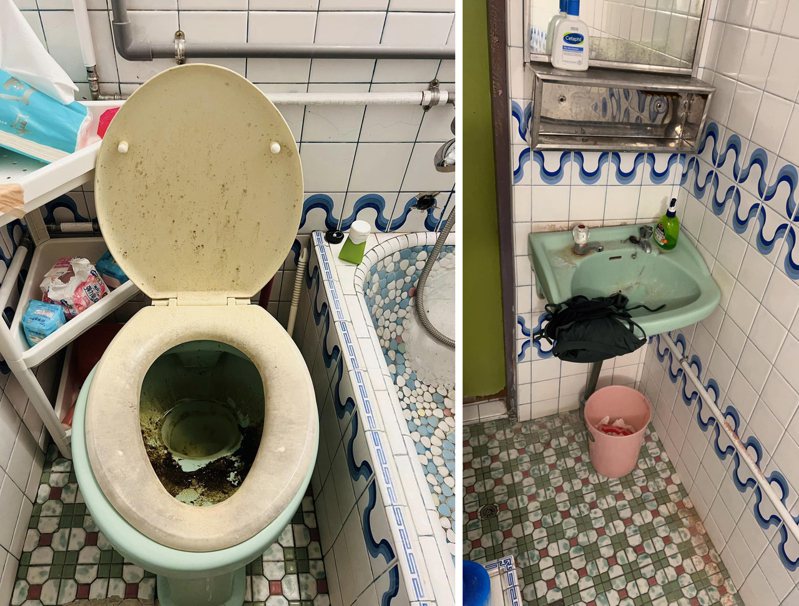 一位女網友分享近日小琉球旅遊住宿經驗，背包客房的浴室馬桶的髒汙程度，讓她嚇到崩潰。圖擷自《爆料公社二社》