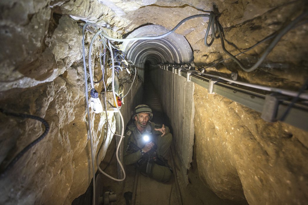哈瑪斯的巨大地下隧道網路。 圖／美聯社