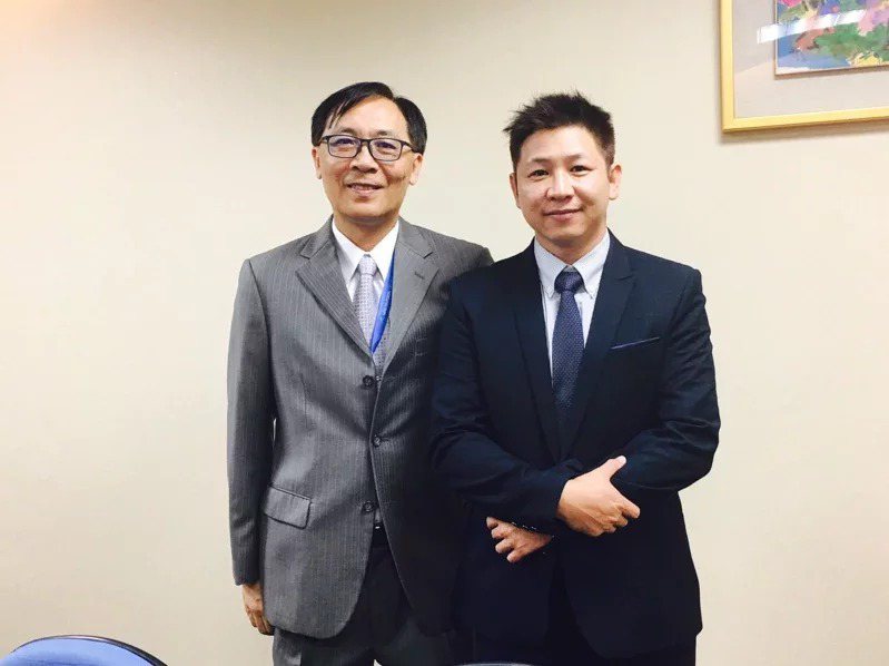 牧德董事長汪光夏(左)、總經理陳復生。報系資料照