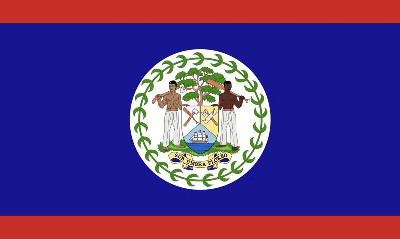 貝里斯國旗。圖／摘自維基百科