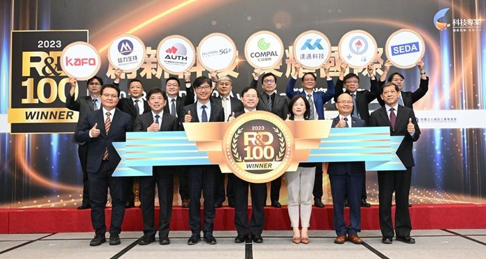 「全球百大科技研發獎」日前宣布得獎名單，臺灣囊括12個獎項，稱霸亞洲；工研院有8項技術獲獎，是亞洲獲獎數最多的機構。