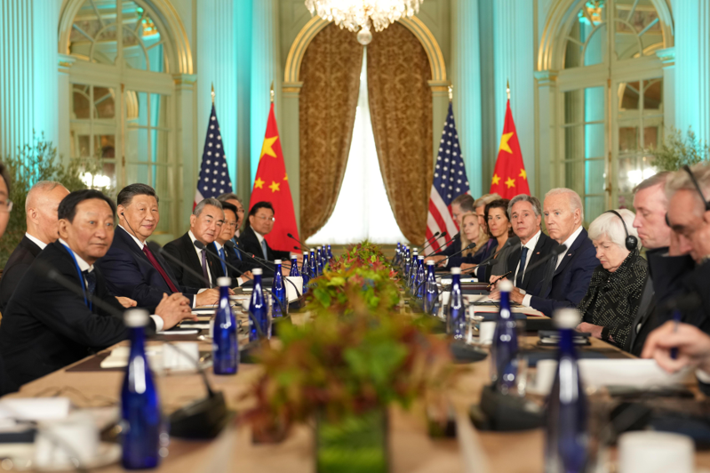 大陸國家主席習近平在與美國總統拜登的會晤中提出，美國應將不支持台獨的表態體現在具體行動上，停止武裝台灣。（美聯社）