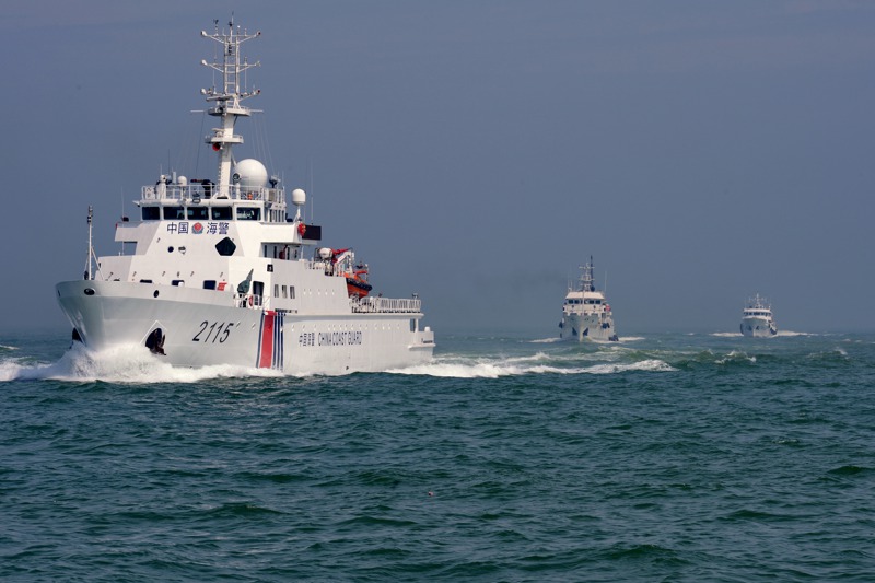 大陸海警部隊近年新服役大量噸位大、性能優的海警船。新華社