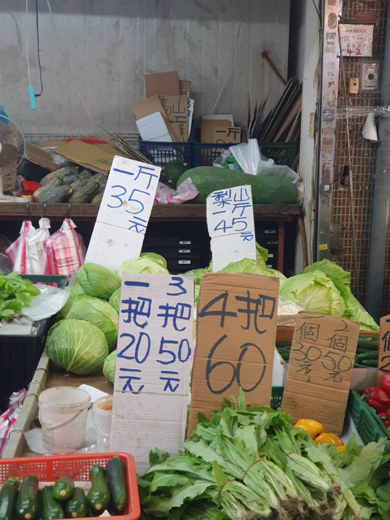 平地高麗菜陸續採收，北部傳統市場價格逐漸回穩。記者彭宣雅／攝影