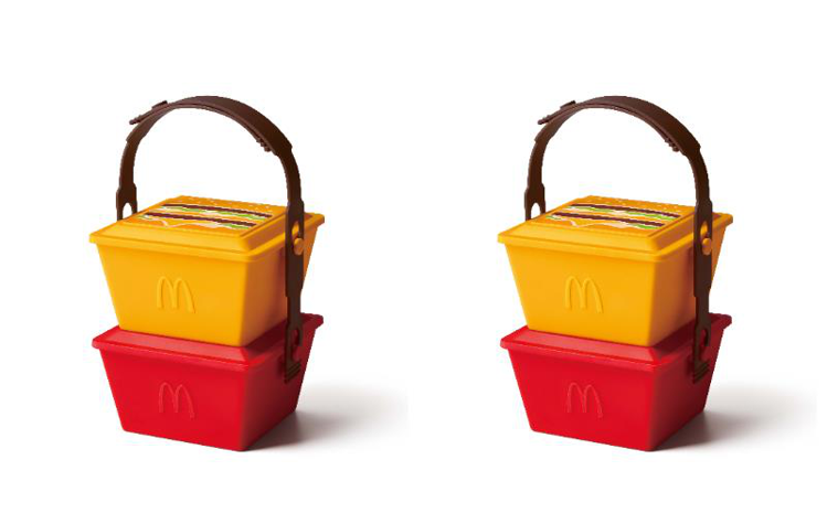 「麥當勞狂粉必收置物盒」可加裝手提帶使用。圖／麥當勞提供