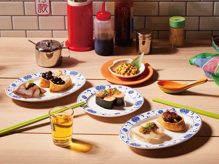爭鮮迴轉壽司「好呷好呷台味祭」推出6款台味壽司。圖／爭鮮提供