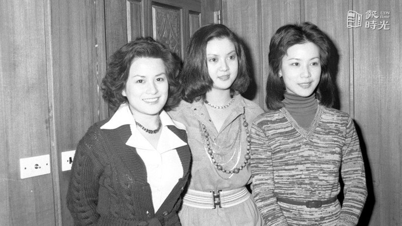 女星(左起)華萱萱、謝玲玲、林友梅。圖／聯合報系資料照（1976/03/08 段雲生攝影）