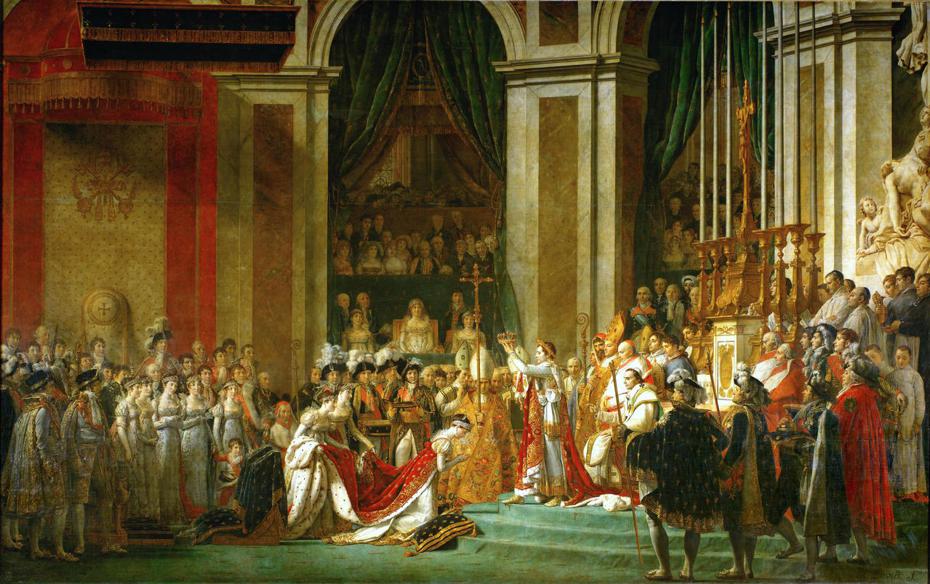 賈克—路易．大衛〈拿破崙加冕〉 （圖片來源：維基百科）