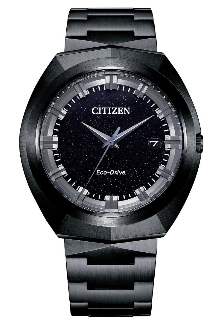 CITIZEN光動能無際星輝E365系列BN1015-52E腕表，鍍黑色精鋼表殼...