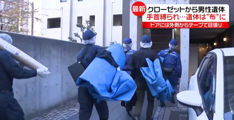 日本愛知縣名古屋市一名男子於21日被發現陳屍在自家衣櫃，推測已死亡超過1個月。圖／擷自日テレNEWS24