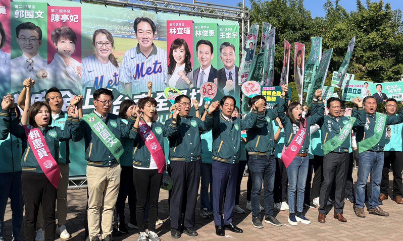 民進黨總統參選人賴清德在台南市展現團結氣勢。本報資料照片