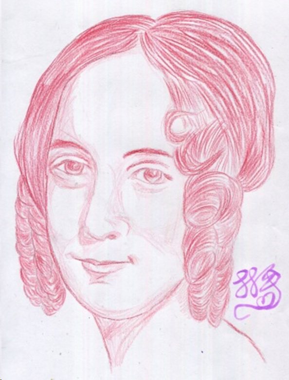 海爾（Sarah Josepha Buell Hale; 1788─1879）。林一平／繪