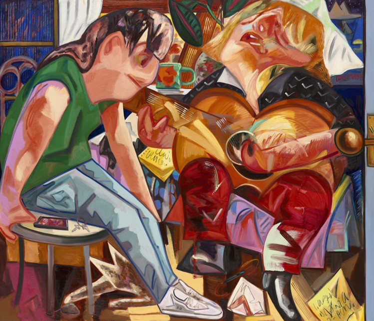 戴娜舒茨《唱作者》，油彩畫布，195.5 x 228.6公分，2013年作，估價1,600萬港元起，