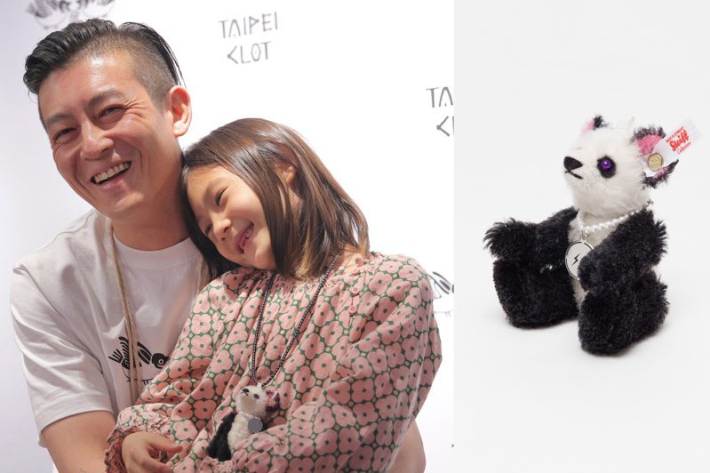 陳冠希愛女Alaia公開露面時就搶先配戴了fragment design x Steiff與自己聯名設計的Mini Panda Bearry Cute掛飾。記者李政龍／攝影