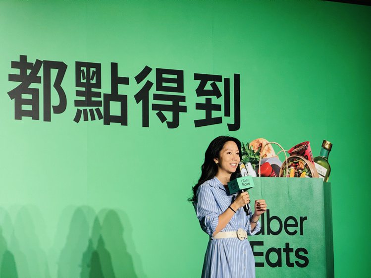 Uber Eats台灣總經理李佳穎於記者會中公布針對台灣用戶的有趣觀察。記者黃筱晴／攝影