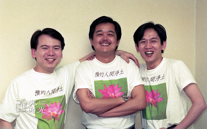 殷正洋(左起)、李建復、黃大城這三位同是民歌時代竄起的歌手。聯合報系資料照（1991/05/01 本報記者 攝影）
