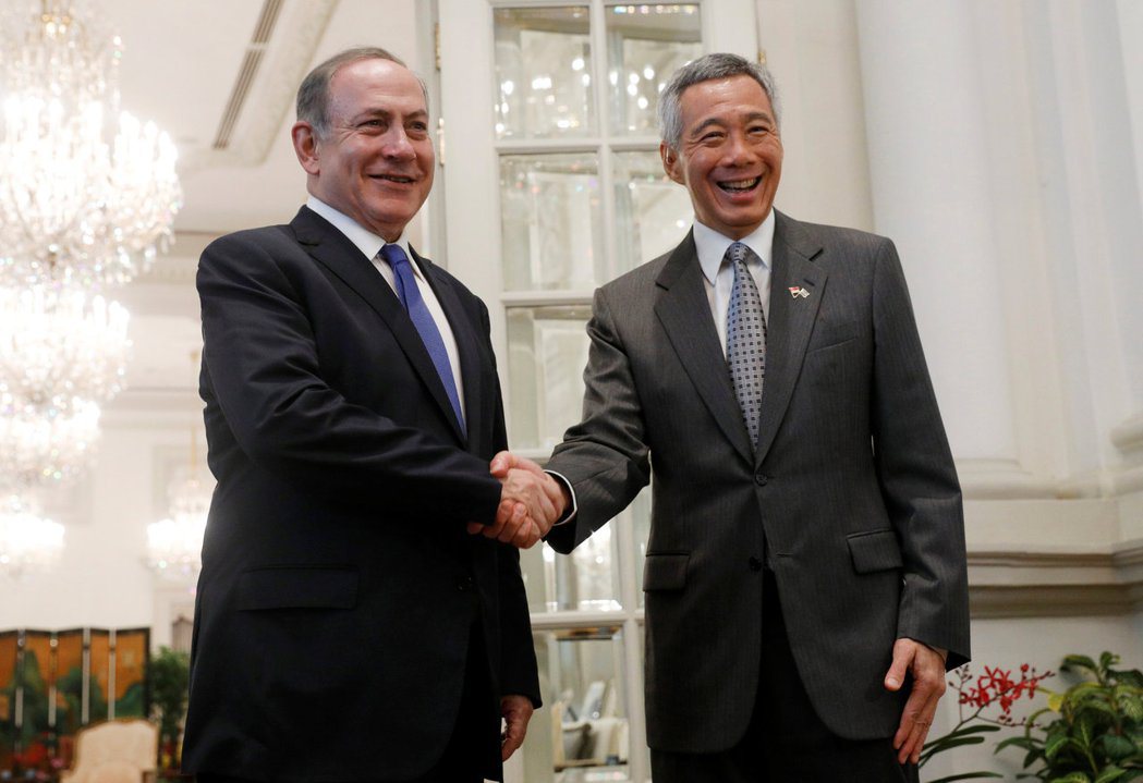 新加坡與以色列關係友好，商業與軍事合作關係都十分密切。圖為以色列總理納坦雅胡20...