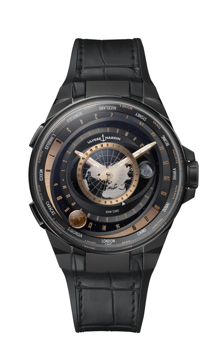 BLAST月之狂想世界時區腕表，264萬3,000元。圖／雅典表提供
