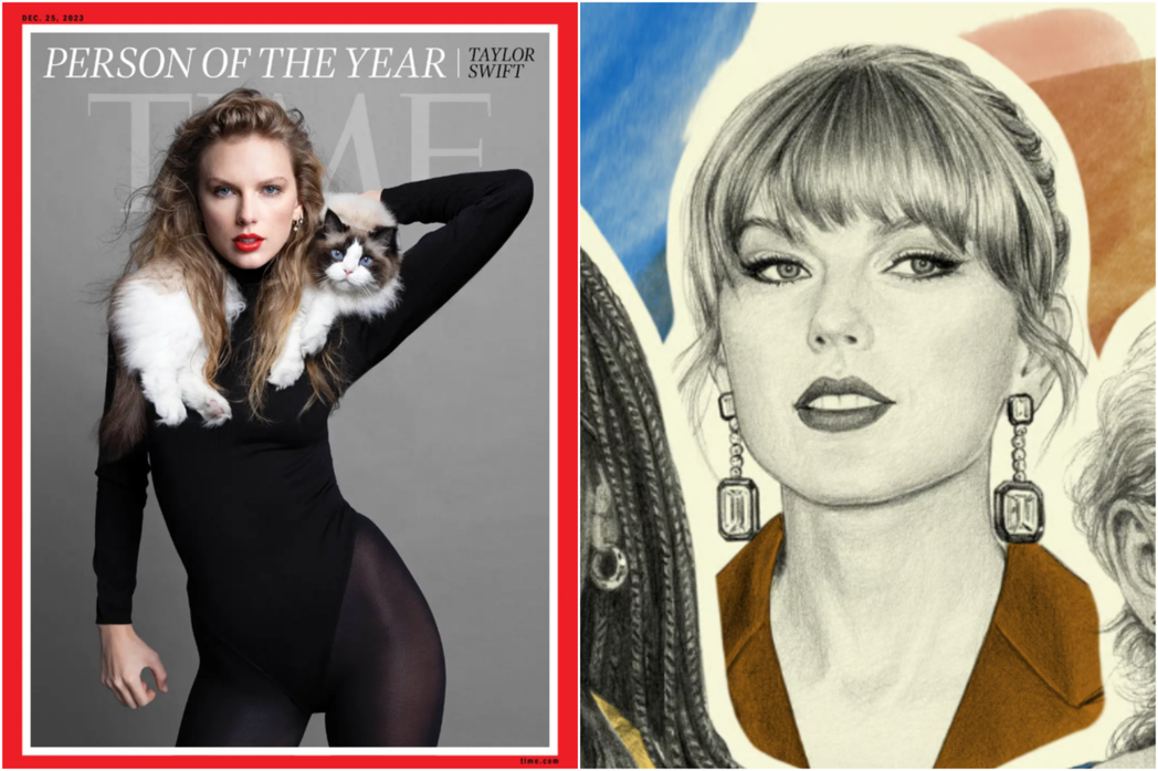 美國歌手泰勒絲（Taylor Swift）獲選2023年《時代雜誌》年度風雲人物...