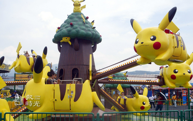 位於台北市基河路底的神奇寶貝樂園昨天舉辦第一次體驗說明會，皮卡丘造型的遊樂設施十分可愛。圖／聯合報系資料照(2006/06/17 侯世駿攝影)