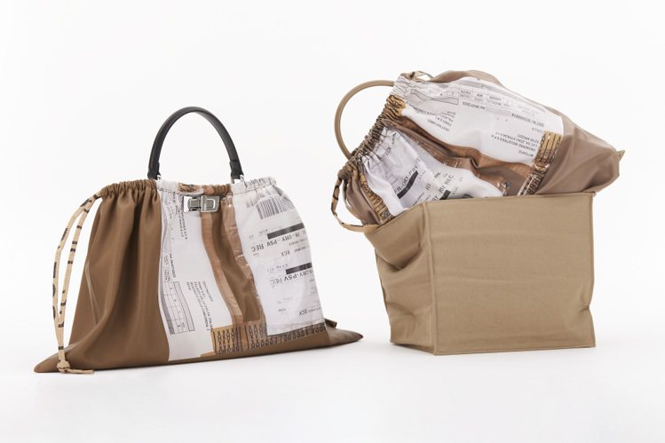 BLESS工作室重新演繹FENDI的經典Peekaboo包款，設計出Protective Sister Bag和 Protective Brother Carton Bag。圖／FENDI提供