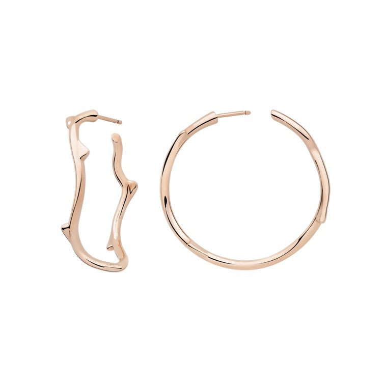 La Rose Dior 玫瑰金耳環，價格未定。圖／Dior提供