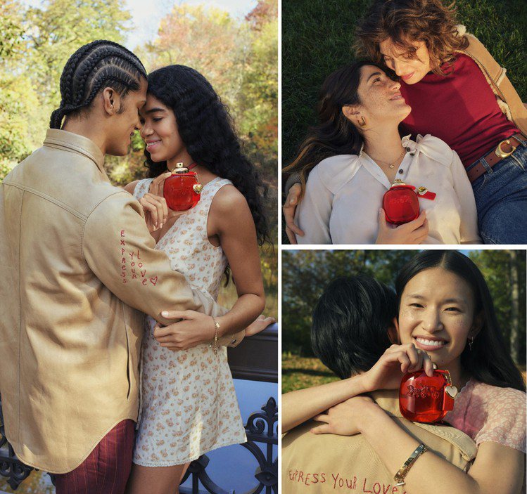 COACH LOVE廣告中，攝影師真實記錄下3對情侶的樣貌。圖／鋒恩香水提供