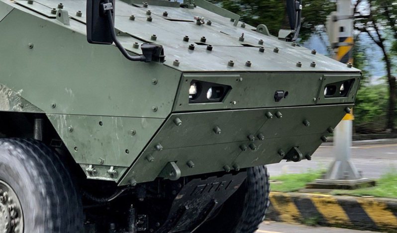 輪型戰車D1樣車使用雲豹甲車二代載台。圖為雲豹二代載台。記者洪哲政／攝影