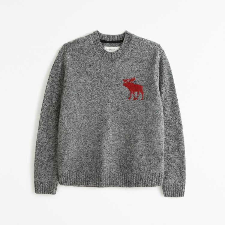 Abercrombie & Fitch麋鹿Logo毛衣，3,290元。圖...