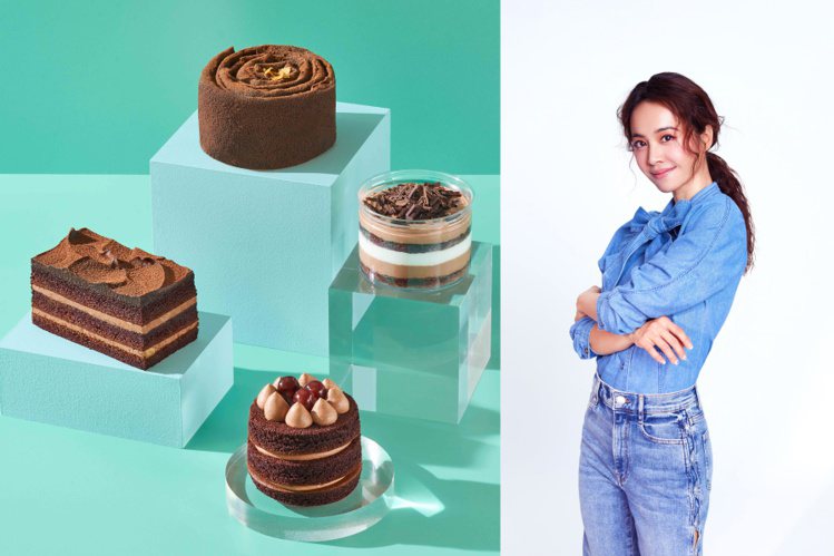全聯We Sweet X Your Majesty皇后陛下聯名合作，首波推出4款巧克力聯名甜點，全部皆由Jolin親自監製研發。圖／全聯福利中心提供