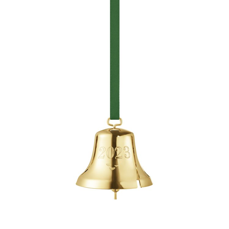 金燦聖誕系列黃銅鍍18K黃金2023鈴鐺綠色款，1,000元。圖／喬治傑生提供