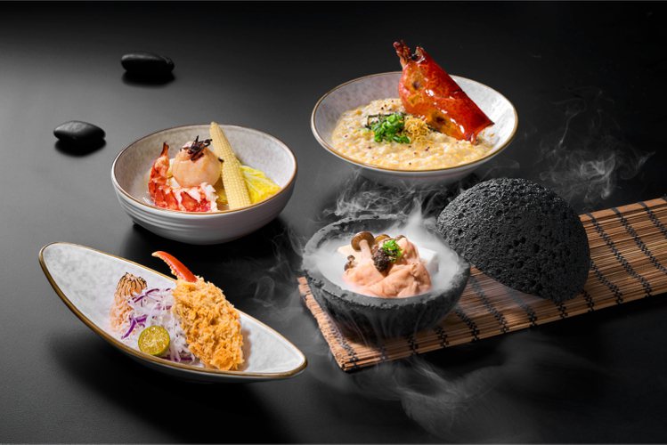 龍蝦的不同部位，依照日式懷石概念呈現。圖／匠極緻鍋物提供