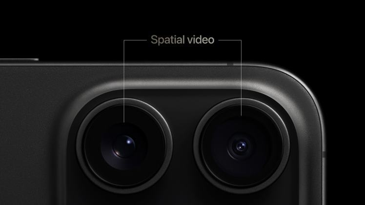 空間影片運用iPhone 15 Pro和iPhone 15 Pro Max的主相機與超廣角相機以橫向拍攝。圖／蘋果提供