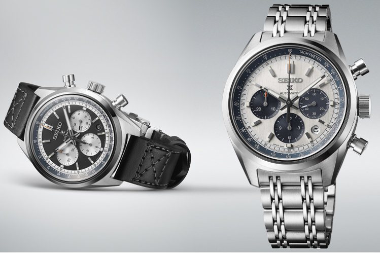SEIKO再度以1969年首款使用垂直離合機制的自動上鍊計時碼表「SpeedTimer」為基礎，推出全新計時腕表，為明年品牌創立100周年暖身。圖／SEIKO提供