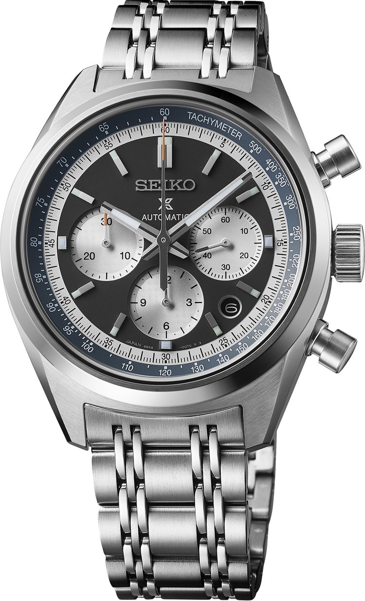 Seiko Prospex SpeedTimer機械計時SRQ049J1腕表，精鋼表殼與表鍊，限量1,000只，約91,000元。圖／SEIKO提供