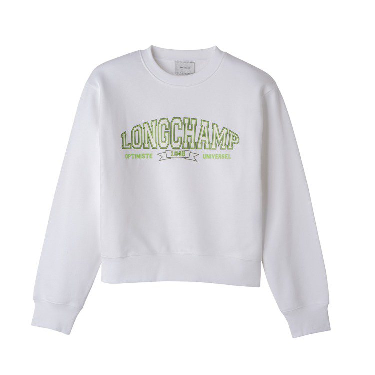 Longchamp春夏服裝系列長袖運動衫，10,600元。圖／Longchamp提供