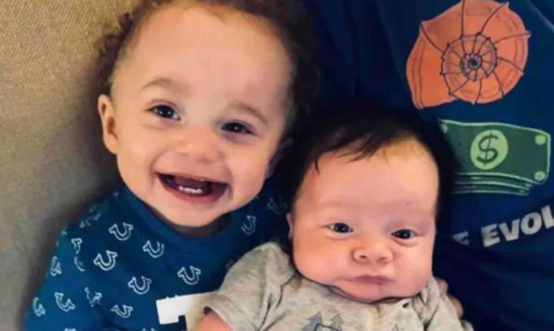 美國田納西州4個月大嬰兒(圖右)被龍捲風捲走後奇蹟倖存。取自集資網站GoFundMe