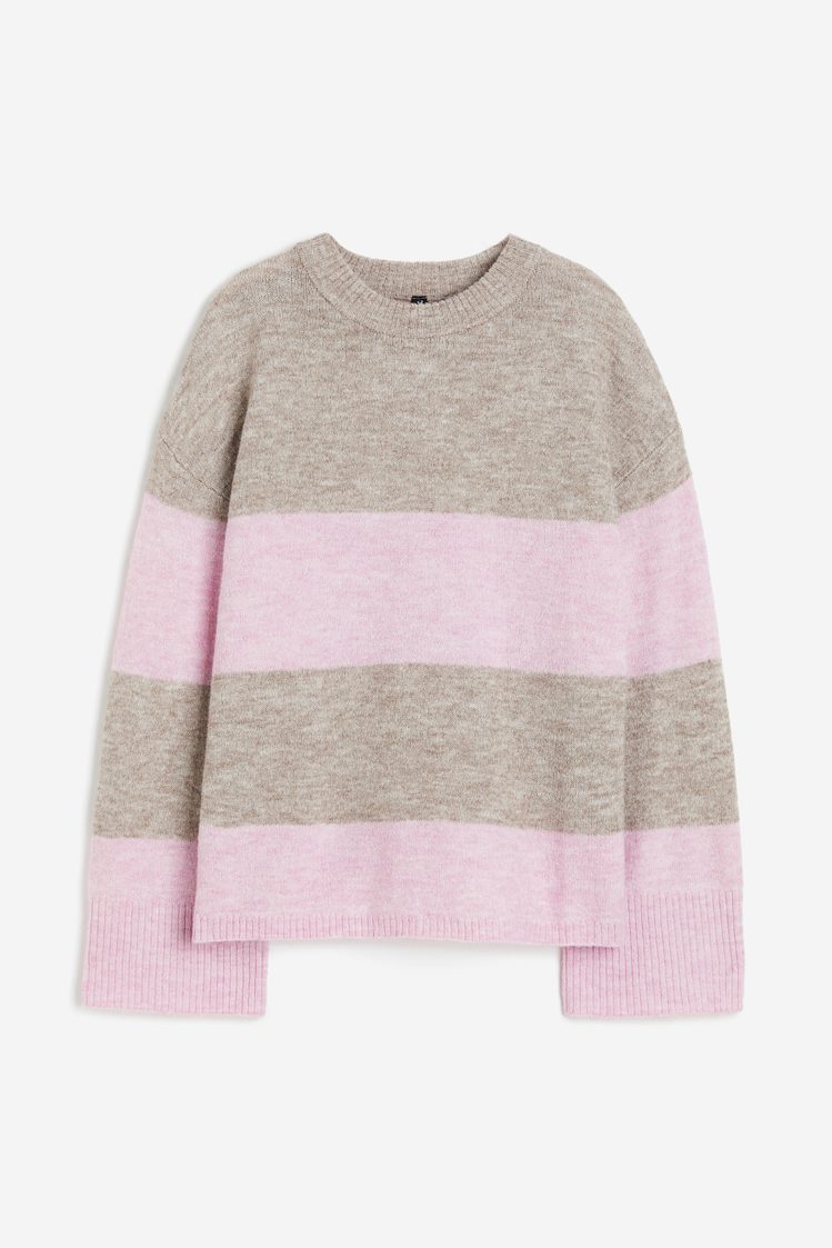 H&M女裝條紋毛衣，特價400元。圖／H&M提供