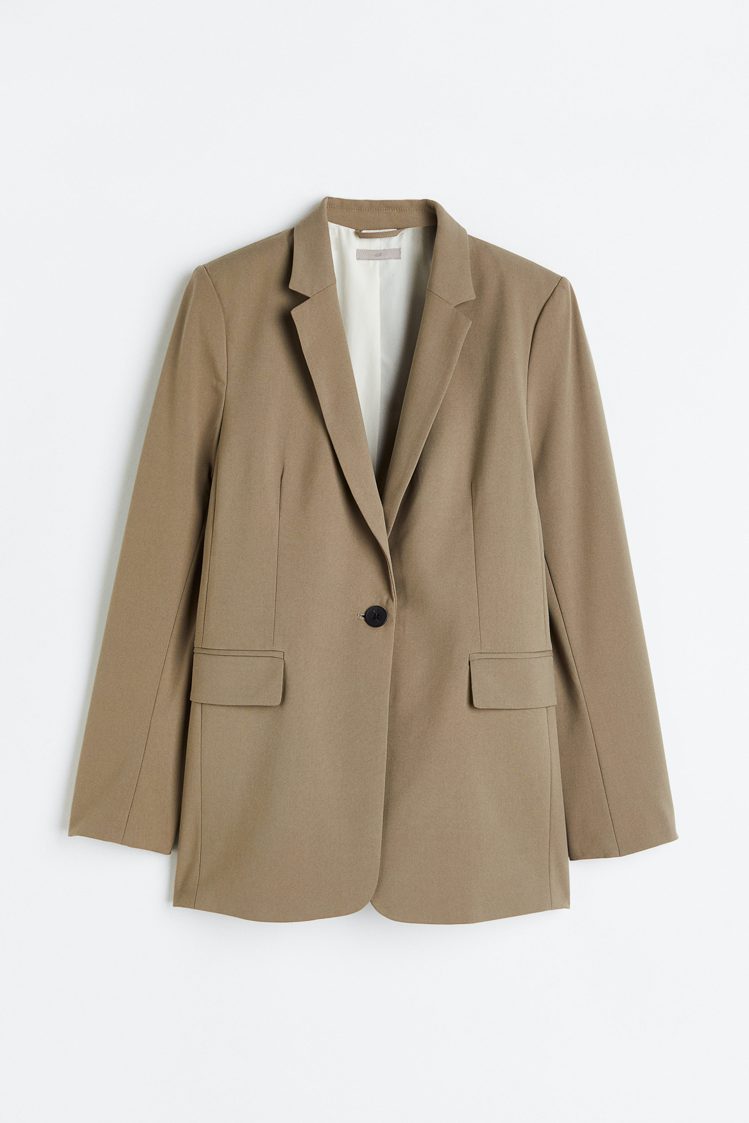 H&M女裝單排扣外套，特價600元。圖／H&M提供
