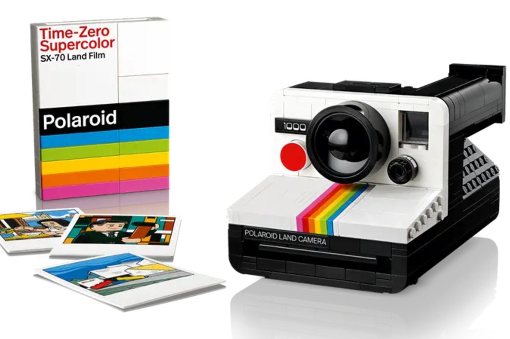 Lego Polaroid OneStep SX-70組合，包括相機與底片盒、插...