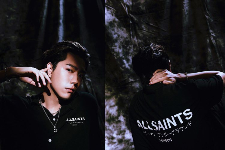 男星蔡凡熙分享穿搭AllSaints全新的1994亞洲SCRIPT獨家限定系列服飾。圖／AllSaints提供