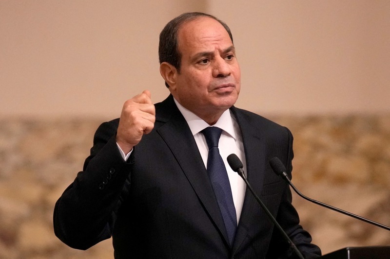 埃及總統塞西是以、哈衝突的關鍵人物。路透