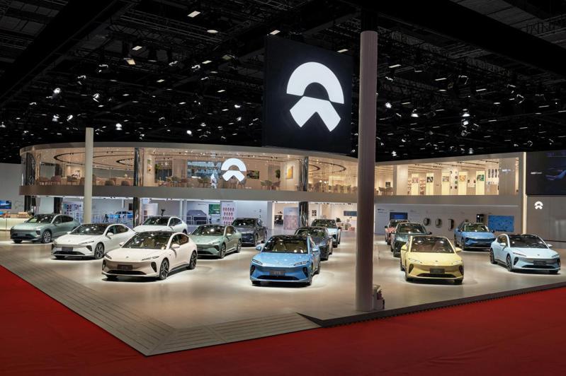蔚來汽車在2023年上海車展展台。（蔚來汽車官網）