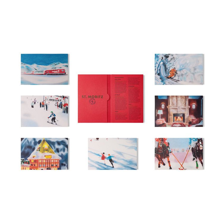 路易威登的冬季度假勝地聖莫里茨（St. Moritz）城市指南書。圖／路易威登提供