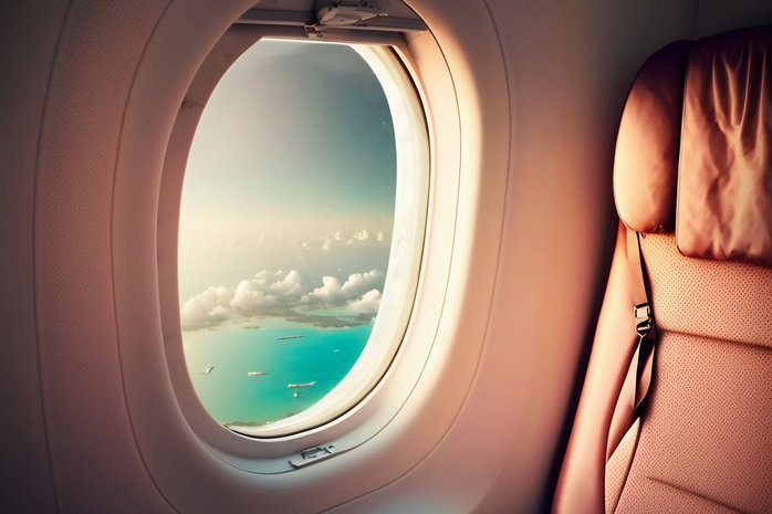 美國科院研究指出，選擇中午時段起飛的班機，並預訂靠窗座位，可有效避免被細菌感染的風險。圖片來源：Ingimage