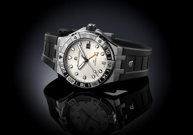 艾美表AIKON系列Venturer GMT自動上鍊腕表，精鋼表殼搭配陶瓷表圈，約94,000元。圖／Maurice Lacroix提供