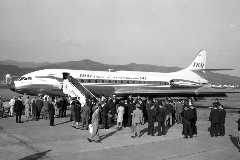 1963年12月30日，泰國國際航空公司啟用「嘉樂美」噴射客機，飛行曼谷、香港、台北和東京間。圖／聯合報系資料照片