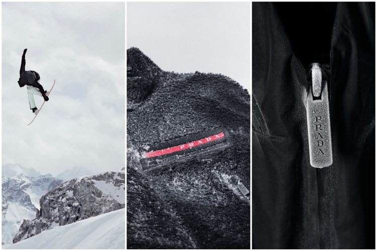 無論是喜愛單板滑雪、鋼架雪車或競速滑冰，Prada的Linea Rossa服裝與配件，皆為極地的機能與舒適而生。圖／翻攝自Prada官方網站