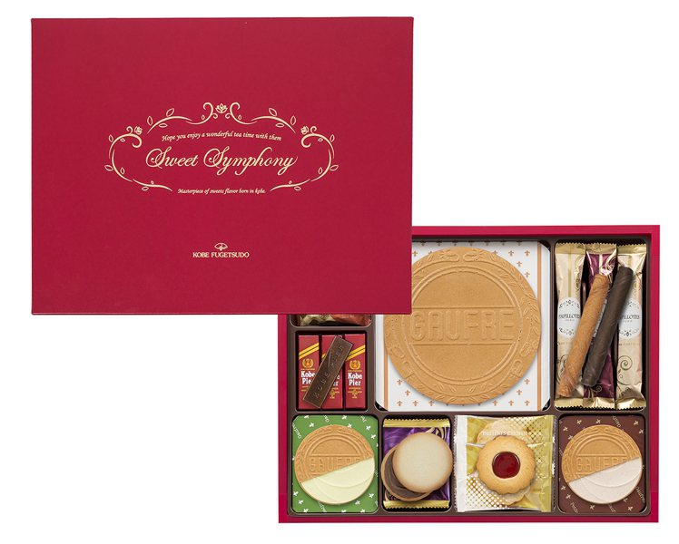 神戶風月堂龍年限定「緋紅餅乾禮盒（28入）」，每盒1,080元。圖／神戶風月堂提供